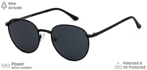 Black Round Full Rim Unisex Sunglasses by Vincent Chase Polarized-148935