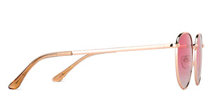 Gold Round Full Rim Women Sunglasses by Vincent Chase Polarized-148937