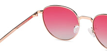 Load image into Gallery viewer, Gold Round Full Rim Women Sunglasses by Vincent Chase Polarized-148937