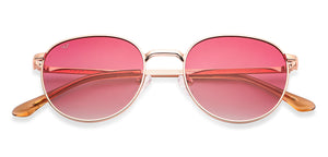 Gold Round Full Rim Women Sunglasses by Vincent Chase Polarized-148937
