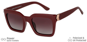 Maroon Wayfarer Full Rim Unisex Sunglasses by Vincent Chase Polarized-148942