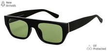 Load image into Gallery viewer, Black Wayfarer Full Rim Unisex Sunglasses by Vincent Chase-148963