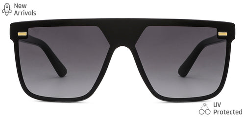 Black Wayfarer Full Rim Unisex Sunglasses by Vincent Chase-148967