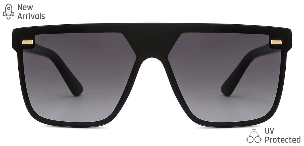 Black Wayfarer Full Rim Unisex Sunglasses by Vincent Chase-148967