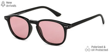 Load image into Gallery viewer, Black Round Full Rim Unisex Sunglasses by Vincent Chase Polarized-148968