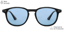 Load image into Gallery viewer, Black Round Full Rim Unisex Sunglasses by Vincent Chase Polarized-148970
