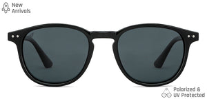 Black Round Full Rim Unisex Sunglasses by Vincent Chase Polarized-148971