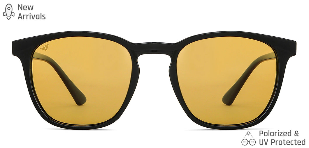 Black Wayfarer Full Rim Unisex Sunglasses by Vincent Chase Polarized-148972