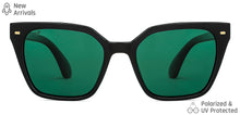 Load image into Gallery viewer, Black Wayfarer Full Rim Unisex Sunglasses by Vincent Chase Polarized-148979