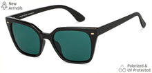 Load image into Gallery viewer, Black Wayfarer Full Rim Unisex Sunglasses by Vincent Chase Polarized-148979