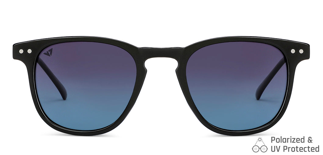 Black Round Full Rim Unisex Sunglasses by Vincent Chase Polarized-148985