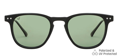 Black Round Full Rim Unisex Sunglasses by Vincent Chase Polarized-148986