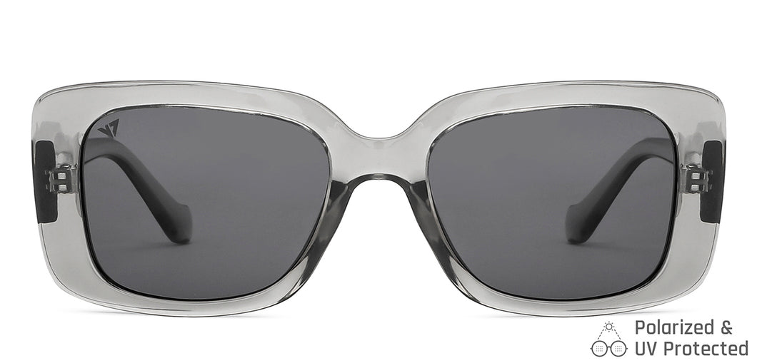 Grey Wayfarer Full Rim Unisex Sunglasses by Vincent Chase Polarized-148990