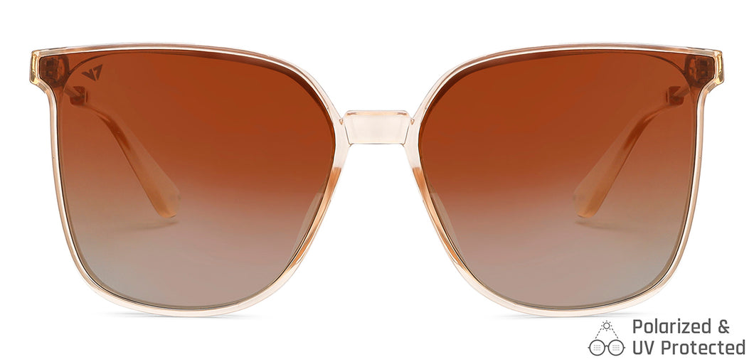 Brown Cat Eye Full Rim Women Sunglasses by Vincent Chase Polarized-148992