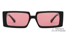 Load image into Gallery viewer, Black Rectangle Full Rim Unisex Sunglasses by Vincent Chase Polarized-148995