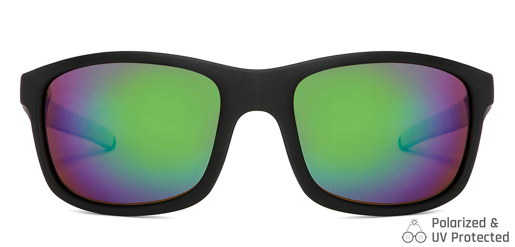 Black Sports Full Rim Unisex Sunglasses by Vincent Chase Polarized-149104