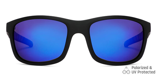 Black Sports Full Rim Unisex Sunglasses by Vincent Chase Polarized-149105