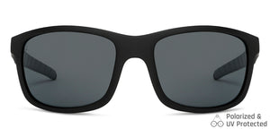 Black Sports Full Rim Unisex Sunglasses by Vincent Chase Polarized-149106