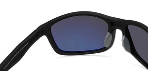 Black Sports Full Rim Unisex Sunglasses by Vincent Chase Polarized-149106