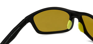 Black Sports Full Rim Unisex Sunglasses by Vincent Chase Polarized-149107