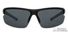 Load image into Gallery viewer, Black Sports Half Rim Unisex Sunglasses by Vincent Chase Polarized-149108