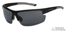 Load image into Gallery viewer, Black Sports Half Rim Unisex Sunglasses by Vincent Chase Polarized-149108