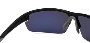 Black Sports Half Rim Unisex Sunglasses by Vincent Chase Polarized-149108