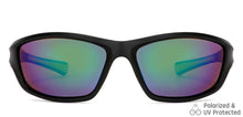 Load image into Gallery viewer, Black Sports Full Rim Unisex Sunglasses by Vincent Chase Polarized-149112