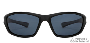 Black Sports Full Rim Unisex Sunglasses by Vincent Chase Polarized-149113
