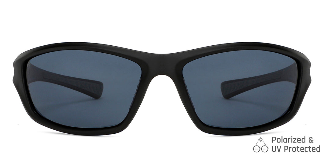 Black Sports Full Rim Unisex Sunglasses by Vincent Chase Polarized-149113