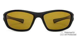 Black Sports Full Rim Unisex Sunglasses by Vincent Chase Polarized-149114