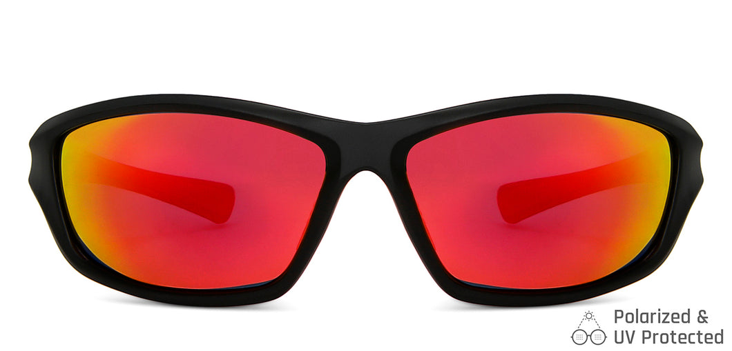 Black Sports Full Rim Unisex Sunglasses by Vincent Chase Polarized-149116
