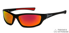Load image into Gallery viewer, Black Sports Full Rim Unisex Sunglasses by Vincent Chase Polarized-149116