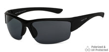 Load image into Gallery viewer, Black Sports Half Rim Unisex Sunglasses by Vincent Chase Polarized-149117