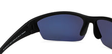 Load image into Gallery viewer, Black Sports Half Rim Unisex Sunglasses by Vincent Chase Polarized-149117