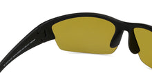 Load image into Gallery viewer, Black Sports Half Rim Unisex Sunglasses by Vincent Chase Polarized-149118