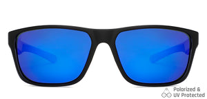 Black Sports Full Rim Unisex Sunglasses by Vincent Chase Polarized-149131