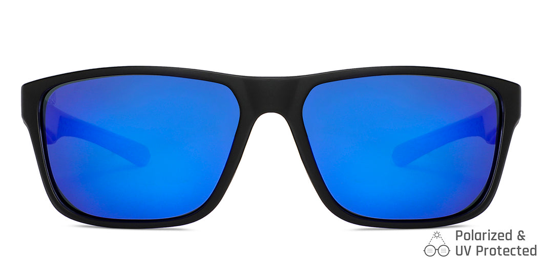 Black Sports Full Rim Unisex Sunglasses by Vincent Chase Polarized-149131