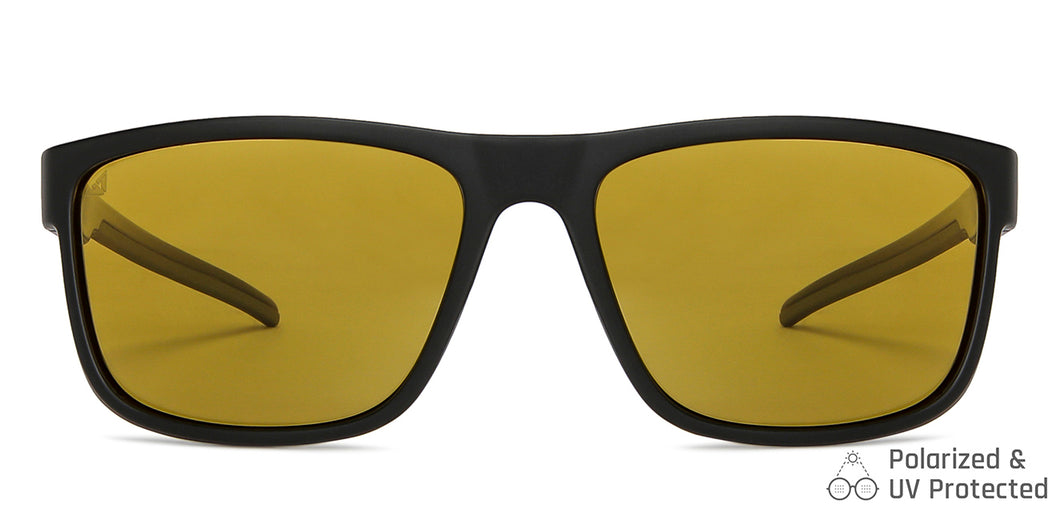 Black Sports Full Rim Unisex Sunglasses by Vincent Chase Polarized-149132