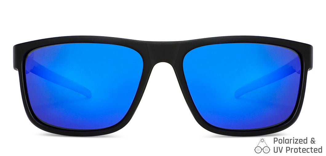 Black Sports Full Rim Unisex Sunglasses by Vincent Chase Polarized-149136