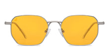 Load image into Gallery viewer, Silver Geometric Full Rim Unisex Sunglasses by Vincent Chase-151072
