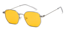 Load image into Gallery viewer, Silver Geometric Full Rim Unisex Sunglasses by Vincent Chase-151072
