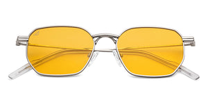 Silver Geometric Full Rim Unisex Sunglasses by Vincent Chase-151072