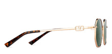 Load image into Gallery viewer, Gold Geometric Full Rim Unisex Sunglasses by Vincent Chase-151076
