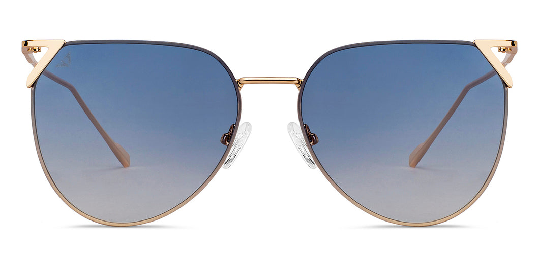 Gold Aviator Full Rim Unisex Sunglasses by Vincent Chase-151081