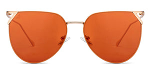 Gold Aviator Full Rim Unisex Sunglasses by Vincent Chase-151082