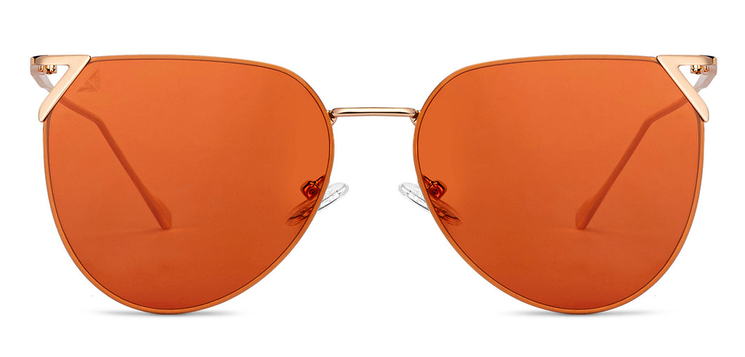 Gold Aviator Full Rim Unisex Sunglasses by Vincent Chase-151082