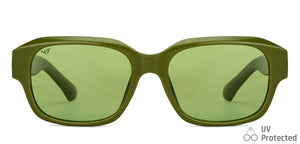 Green Square Full Rim Unisex Sunglasses by Vincent Chase-151097