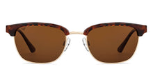 Load image into Gallery viewer, Gold Clubmaster Full Rim Unisex Sunglasses by Vincent Chase Polarized-151125