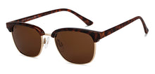 Load image into Gallery viewer, Gold Clubmaster Full Rim Unisex Sunglasses by Vincent Chase Polarized-151125